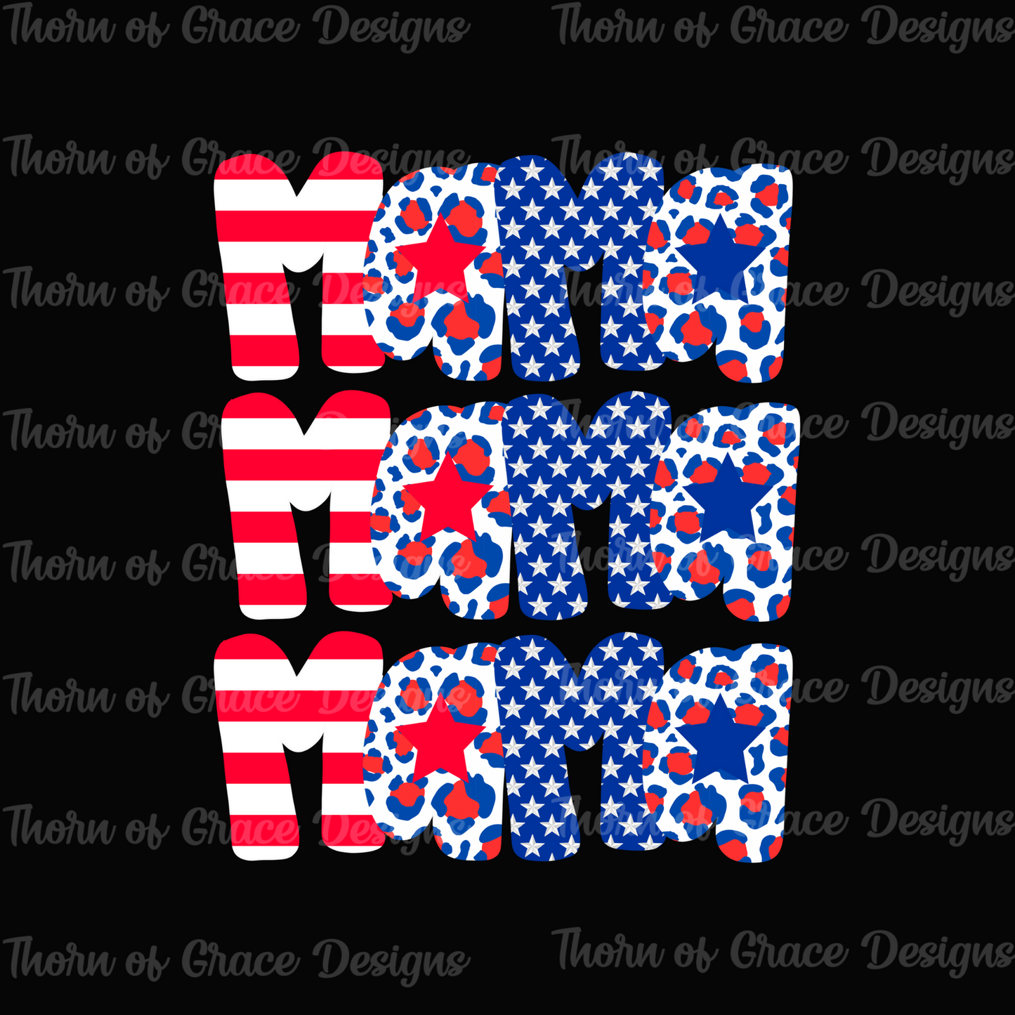 Red, White, Blue Mama