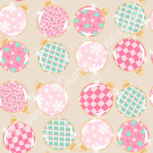 Pink and Teal Christmas Balls