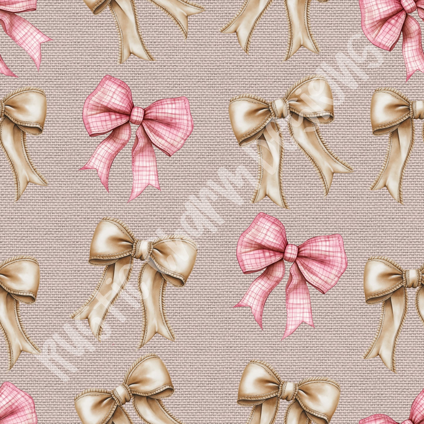 Pink and tan bows