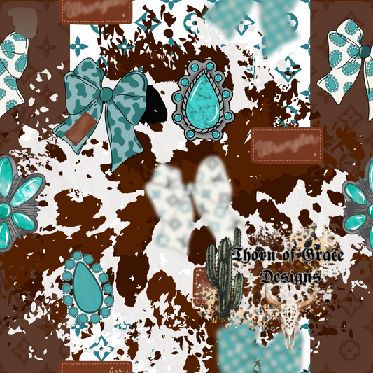 Teal Western Boujee