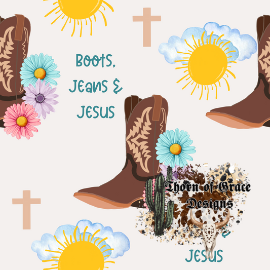 Boots, Jeans & Jesus words
